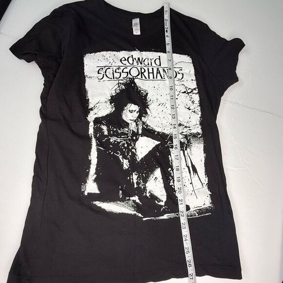 Edward Scissorhands Graphic Tee Black Next Level XL Gothic Movie T-Shirt - Picture 6 of 7